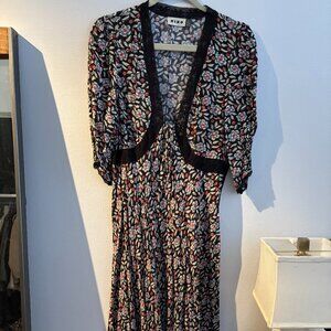 RIXO Amina Floral Crêpe Midi Dress